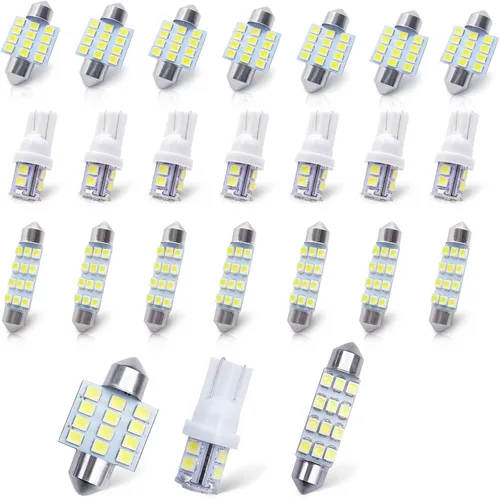 Vista 8 de QuicTO Juego de luces LED para interiores, 24 piezas, color azul, compatible con la mayoría de vehículos