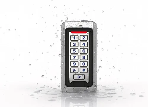 Vista 5 de Teclado de control de acceso para puerta, acero inoxidable IP68 resistente al agua, 2000 usuarios, entrada y salida Wiegand de 26 bits, control