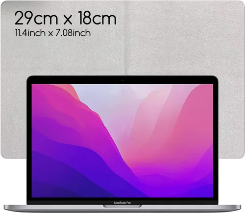 Vista 2 de Paquete de 2 paños de limpieza de microfibra compatibles con MacBook Pro/AIR de 13 pulgadas y MacBook Pro de 14 pulgadas, protección de impresión