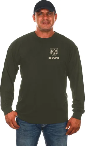Vista 2 de Dodge Ram - Camisa de manga larga con cuello redondo para hombre en 2
