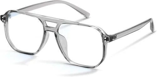 Vista 20 de livho Retro Aviator Blue Light Blocking Glasses for Women Men with Soft Case, Trendy Rectangle Computer Eyeglasses