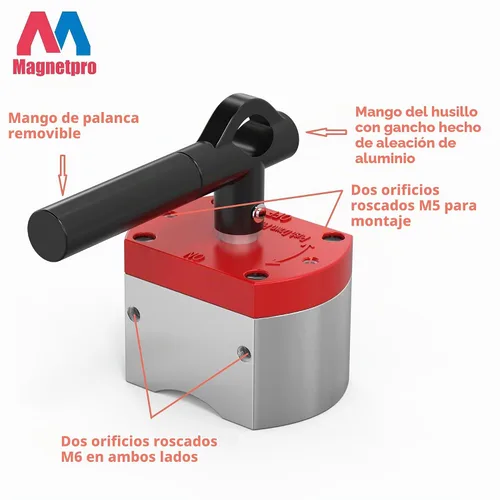 Vista 2 de Magnetpro Imán de interruptor multiusos, sistema magnético conmutable de 660 LB de fuerza de arrancamiento, imán de encendido/apagado