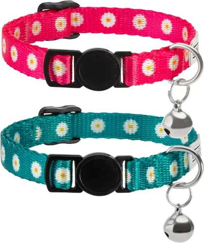 Vista 16 de CollarDirect Juego de 2 collares para gatos con campana extraíble, diseño tribal azteca de seguridad ajustable para mascotas