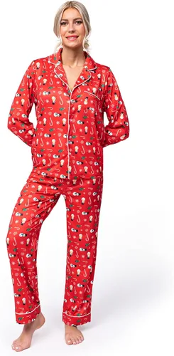 Vista 9 de JOYIN Pijamas de Navidad para parejas, pijamas familiares a juego de Navidad para hombres y mujeres, pijamas de vacaciones