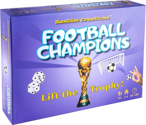 Vista 2 de Juego de mesa de campeones de fútbol – Juegos de mesa familiares para adolescentes a partir de 14 años y adultos – Juego de mesa de estrategia