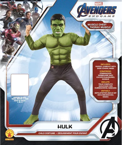 Vista 4 de Rubie's Disfraz de Hulk Avengers Endgame para niños