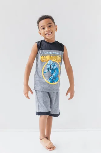 Vista 3 de STAR WARS The Mandalorian - Conjunto de 3 piezas camiseta sin mangas y pantalones cortos