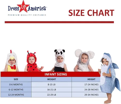 Vista 4 de Dress Up America Baby Rooster Costume - Infant Halloween Chicken Costume For Girls And Boys