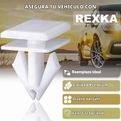 Vista 4 de Rexka 20 clips de moldeo de panel basculante de nailon blanco 68092697AA compatible con Jeep Liberty Dodge Durango Charger Chrysler 300 20PZAS