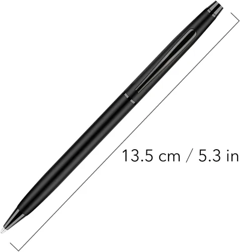 Vista 2 de Unibene Bolígrafos retráctiles metálicos delgados – negro mate, buen regalo para negocios, oficina, estudiantes, profesores, boda, Navidad, punta