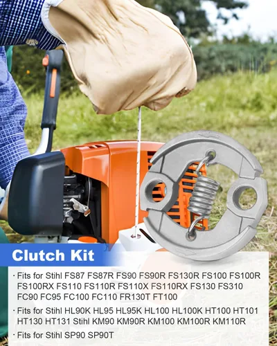Vista 2 de Kit de embrague mejorado para Stihl FS90 FC90 FS90R FS100 FC100 FS110 FS130 FS310 HT131 HT101 HL100 HL90 Reemplazar 4180-160-2000 41801602000