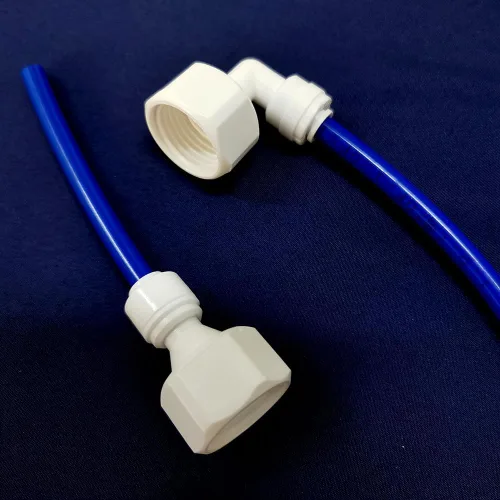 Vista 5 de MALIDA Adaptador de rosca hembra de conector rápido codo y combinación recta, rosca de 1/2 pulgada x tubo de 1/4 pulgadas OD Push to Connect