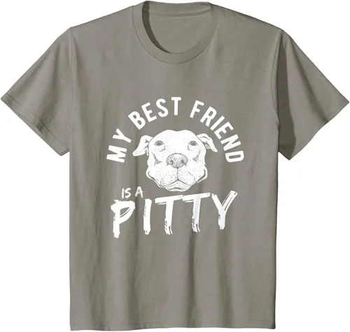 Vista 33 de My Best Friend Is A Pitty Pitties Pitbull - Camiseta Negro