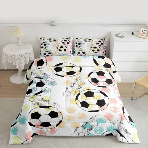 Vista 27 de Feelyou Juego de ropa de cama de sirena suave para niños y niñas, juego de edredón de escamas de peces oceánicos, tamaño individual, edredón