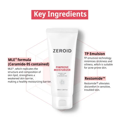 Vista 6 de ZEROID Pimprove Crema hidratante Crema facial hidratante de ácido hialurónico Loción facial coreana para mujeres y hombres Cuidado de la piel