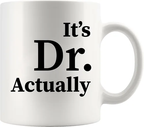 Vista 10 de Taza de cerámica con texto en inglés "It's Dr Actually Doctorate", regalo de graduación para estudiantes de doctorado, doctorado, nuevo médico, taza