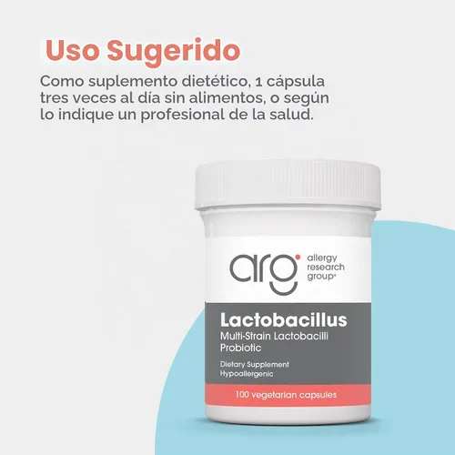 Vista 5 de Allergy Research Group Lactobacillus 100 cápsulas vegetales