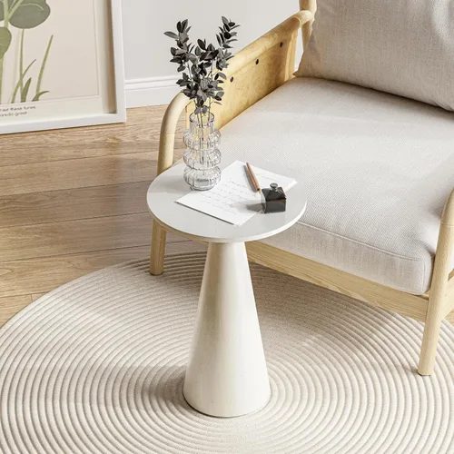 Vista 12 de COZAYH Mesa auxiliar pequeña con pedestal de granja, mesa redonda de Martini, soporte de madera para plantas, mesa rústica para bebidas