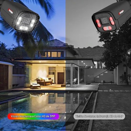 Vista 8 de Sistema de cámara de seguridad para el hogar al aire libre, disco duro de 2 Negro