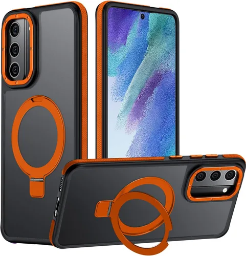Vista 32 de Funda para Samsung Galaxy S24 Plus, soporte de anillo magnético ajustable [compatible con Magsafe], [protección a prueba de golpes de grado militar]