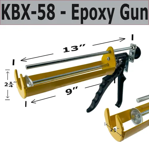 Vista 3 de KBX58 Dispensador de epoxi para calafatear/adhesivo 13.5 fl oz Mezcla 3:1 relación de empuje 26:1 grado profesional de contratista de alta