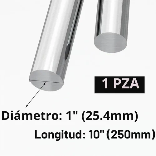 Vista 2 de Eoiips Varilla redonda de acero inoxidable 304 de 1 pulgada de diámetro, barra sólida de 10 pulgadas de largo, para manualidades de metal