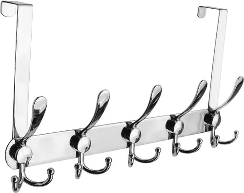Vista 14 de Ganchos para colgar sobre la puerta, perchero para colgar ropa, sombrero, toalla (resistente negro, 1 unidad)