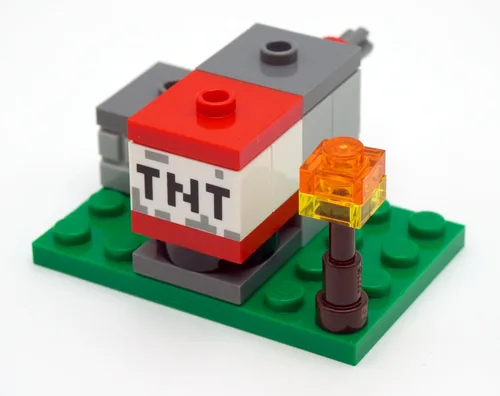 Vista 5 de LEGO Minecraft: esqueleto con lanzador TNT y azulejo de bonificación, 1 pieza