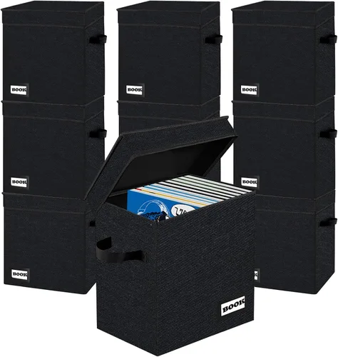 Vista 40 de Caja de Almacenamiento de Cómics, 15.8" X 7.8" X 11.8", Resistente Plegable Contiene 160-180 Cómics Contenedor Organizador Estante