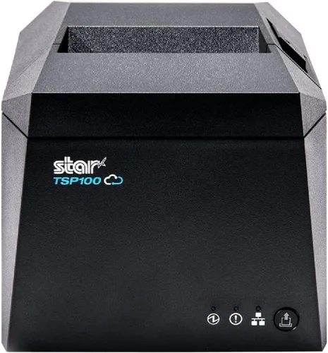 Vista 4 de Star Micronics TSP143IVUE USB/Ethernet (LAN) Impresora térmica de recibos con Android Open Accessory (AOA), CloudPRNT, cortador y fuente de Gris