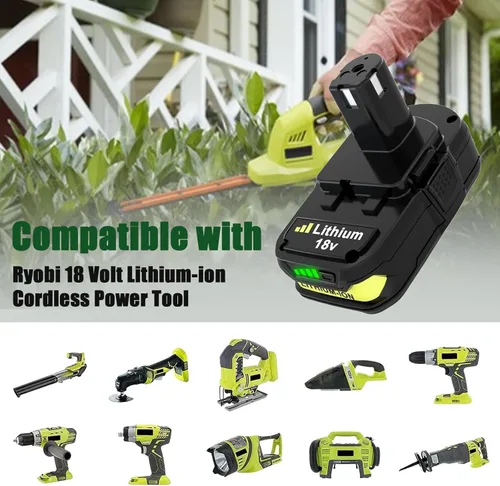 Vista 5 de 3600mAh P102 Reemplazo para batería Ryobi 18V compatible con batería Ryobi 18V P103 P104 P105 P107 P190 P109 P190 P191 P122 Herramientas eléctricas