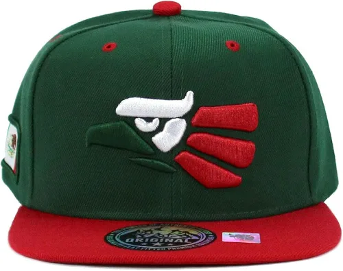 Vista 2 de Gorra de béisbol con diseño de águila mexicana hecha en México con cierre de pico plano