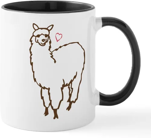 Vista 9 de CafePress A Is For Alpaca Taza de café de cerámica de 11 oz (11.0 fl oz)