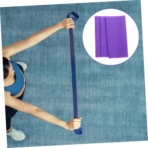 Vista 9 de TOYANDONA 3 bandas de resistencia moradas, ligeras, portátiles, elásticas para yoga, pilates, entrenamiento de fuerza, ballet, danza, terapia