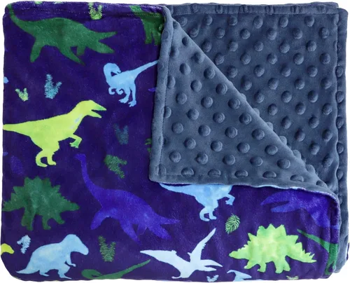 Vista 12 de Mantas de bebé para niños y niñas, manta de forro polar con respaldo de puntos, manta supersuave para cubrirse, 30 x 40 pulgadas, animales del bosque