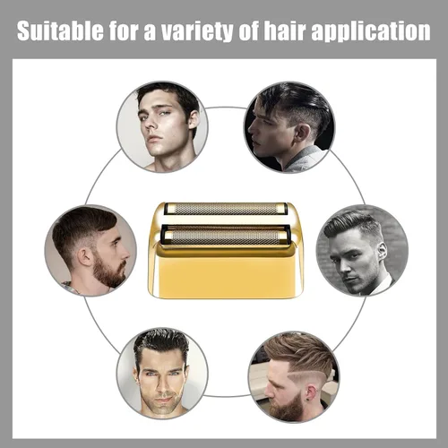 Vista 2 de Hoja de repuesto para afeitadora y cortadoras compatibles con BaBylissPRO Barberology Double FXFS2G (dorado)
