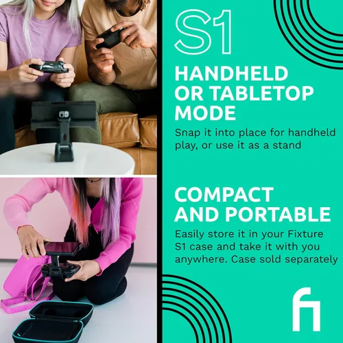 Vista 14 de Fixture S2 Bundle Gaming Console Monitor and Controller Mount with Carrying Case Compatible with Nintendo Switch OLED and Pro Controller