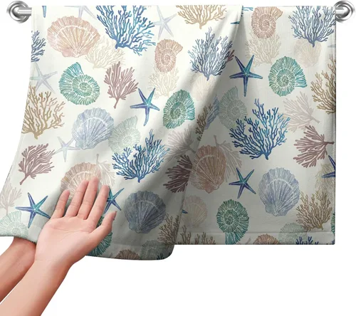 Vista 33 de Toallas de Mano Azul Gris Marrón para Baño Negras Pintura Moderna de Arte Abstracto Toallas de Cocina Suave Absorbente Toalla de Huésped Punta