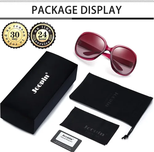 Vista 155 de Joopin Lentes de sol de gran tamaño para mujer, polarizados, grandes, para conducción, protección UV, grandes sombras