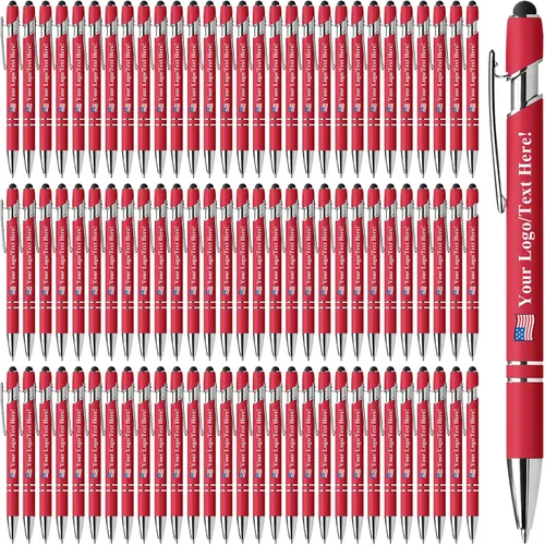 Vista 22 de Bolígrafos personalizados con lápiz capacitivo, bolígrafos personalizados impresos con tu logotipo o mensaje, ideales para regalos, promociones