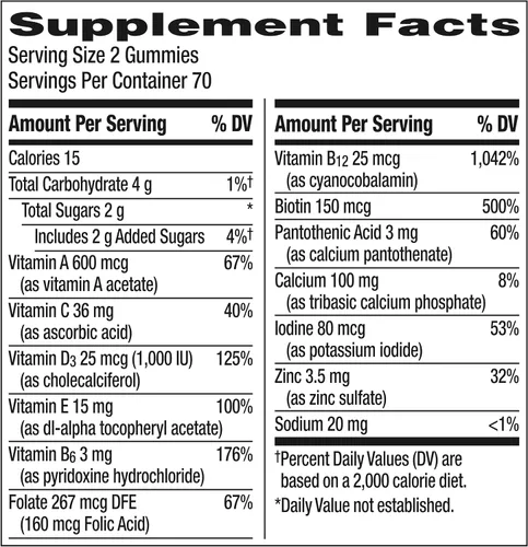 Vista 8 de Centrum MultiGummies para mujeres de 50 años o más, 140