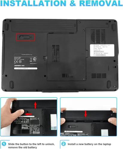 Vista 7 de Fancy Buying - Batería para portátil Dell Inspiron 1526, 1525, 1545, 1546, 1750 y 1440 compatible con P/N X284G, M911, M911G, GW240, RN873, K450N