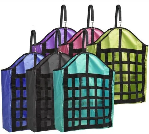Vista 2 de Showman Bolsa de heno de alimentación lenta de nylon con palmas