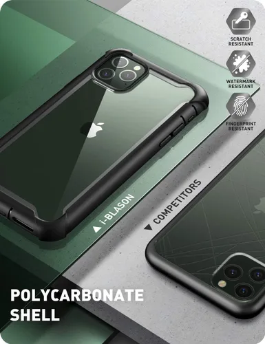 Vista 4 de i-Blason Ares - Funda para iPhone 11 Pro Max (2019), funda de doble capa resistente con parachoques transparente y protector de pantalla integrado