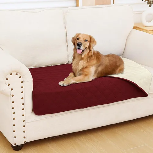 Vista 172 de Smiry Funda Impermeable para Cama de Perro Manta para Mascotas, Manta Suave y Lavable para Perros para Muebles Cama Sofá Sofá Reversible, a Cuadros