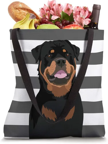 Vista 4 de Rottweiler Dog Lover Bolsa de regalo 16 pulgadas Blanco