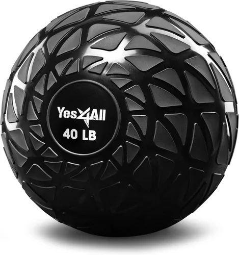 Vista 14 de Yes4All - Pelota de golpe rellena de arena para entrenamiento de fuerza Negro