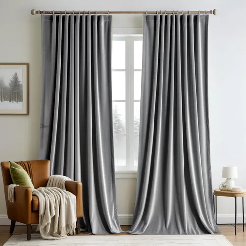 Vista 13 de MIULEE Cortinas de Terciopelo Negro de 84 Pulgadas de Largo 2 Paneles - Cortinas de Ventana con Pliegues Pinzados de Lujo que Oscurecen
