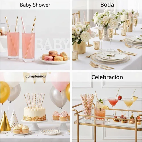 Vista 5 de Alink Pajitas de papel biodegradables