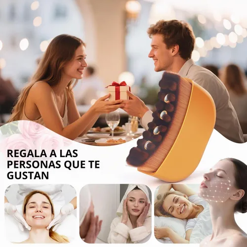 Vista 7 de Cepillo linfático magnético de la cara del contorno para la línea Dorado